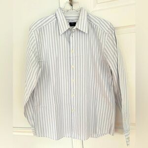 Versace Collection Trend slim dress Shirt Light Blue Striped Size 43 button down